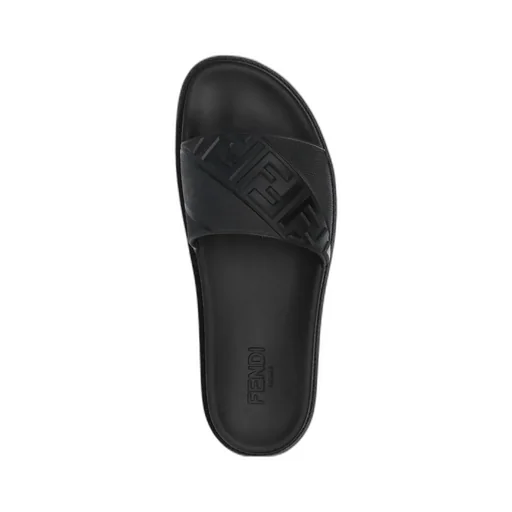 Fendi Ff Motif Embossed Slides
