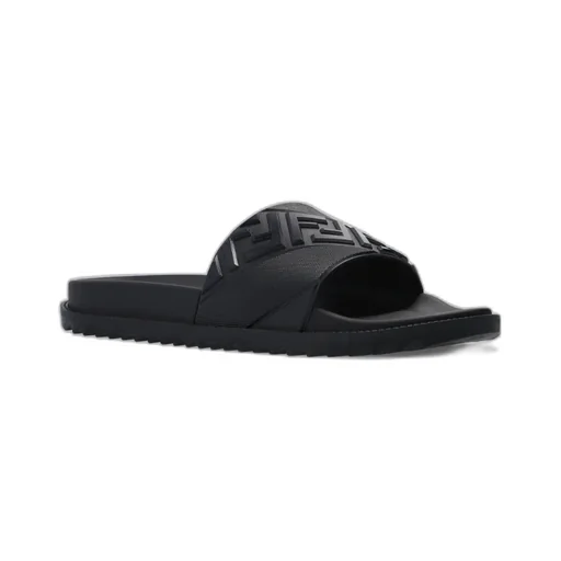 Fendi Ff Motif Embossed Slides