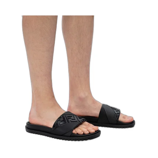 Fendi Ff Motif Embossed Slides