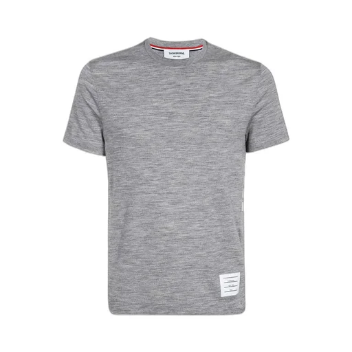 Thom Browne Logo Patch Crewneck T-Shirt