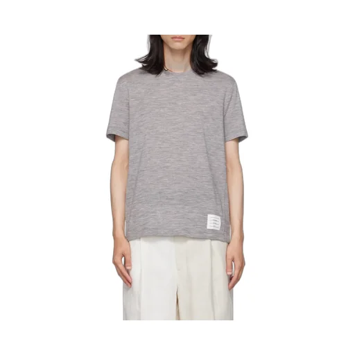Thom Browne Logo Patch Crewneck T-Shirt