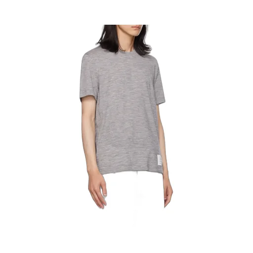 Thom Browne Logo Patch Crewneck T-Shirt