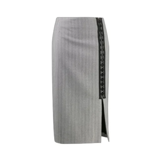 Hook-Eye Ribbon Detail Skirt