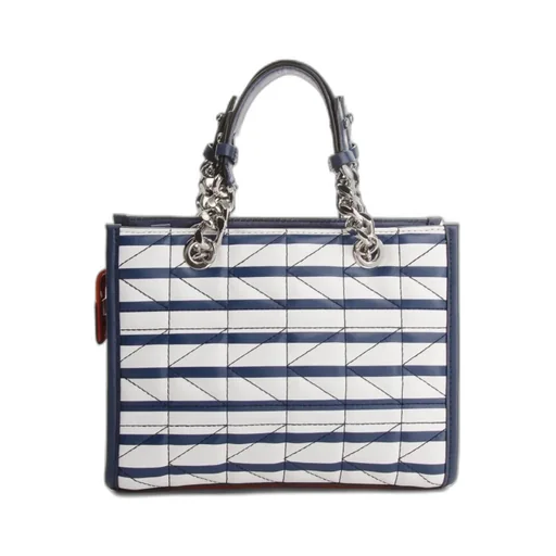 Logo Color Blocking Design Shoulder Bag