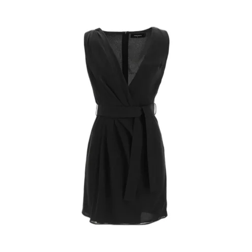 Dsquared2 Belted V-Neck Dress