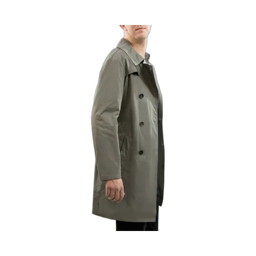 Medium And Long Style Lapel Logo Trench Coat