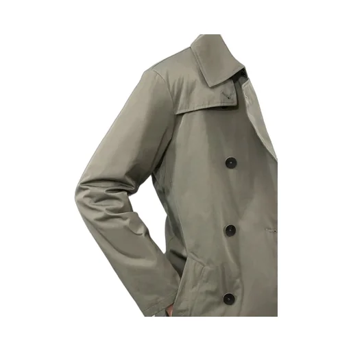 Medium And Long Style Lapel Logo Trench Coat