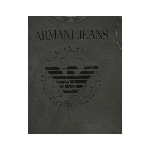 Dark Gray Logo Printed Long-Sleeved T-Shirt