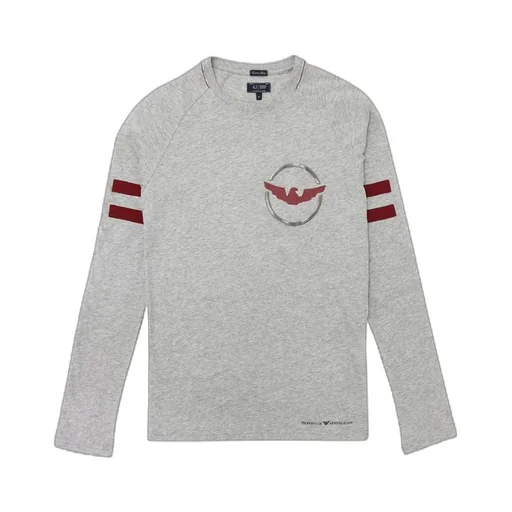T-Shirt With Round Neck And Long Sleeves
