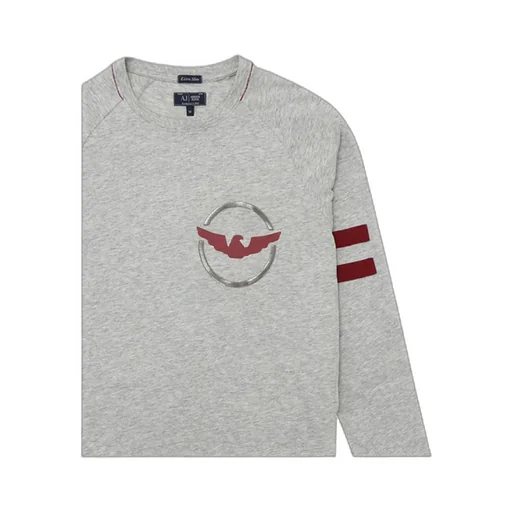 T-Shirt With Round Neck And Long Sleeves