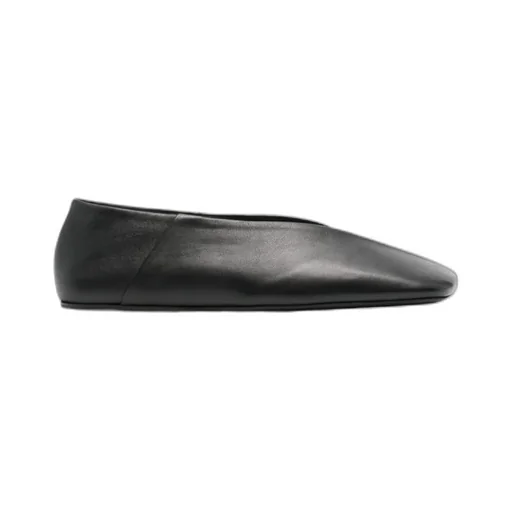Jil Sander Square-Toe Slip-On Ballerina Shoes