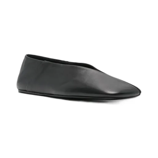 Jil Sander Square-Toe Slip-On Ballerina Shoes