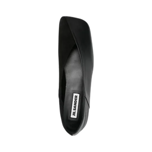 Jil Sander Square-Toe Slip-On Ballerina Shoes