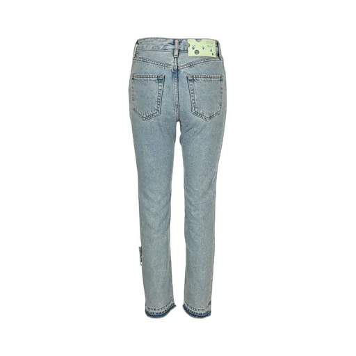 Off-White High-Rise Straight-Leg Jeans
