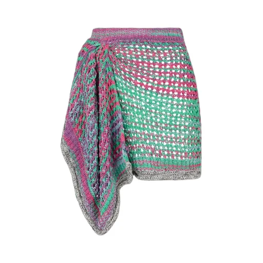 Woven Asymmetric Miniskirt