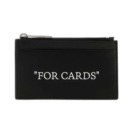Off-White Zip-Up 4-Slot Cardholder