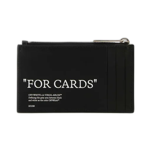 Off-White Zip-Up 4-Slot Cardholder