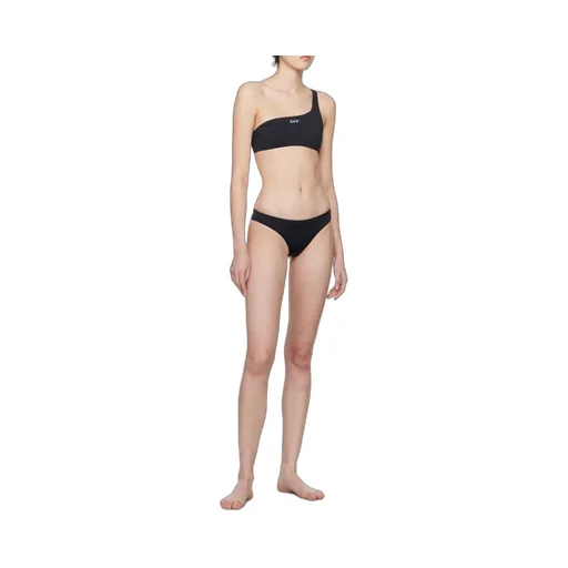 Off-White Logo Embroidered One-Shoulder Bikini Set