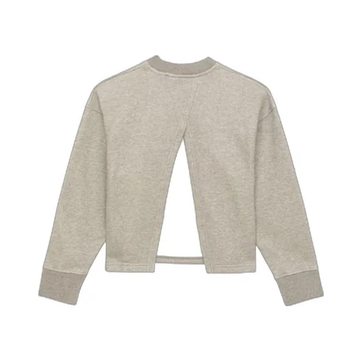 Palm Angels Kids Lurex Logo Patch Open-Back Sweatshirt