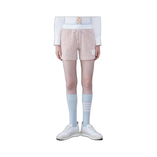 Thom Browne Checked Tweed Drawstring Shorts