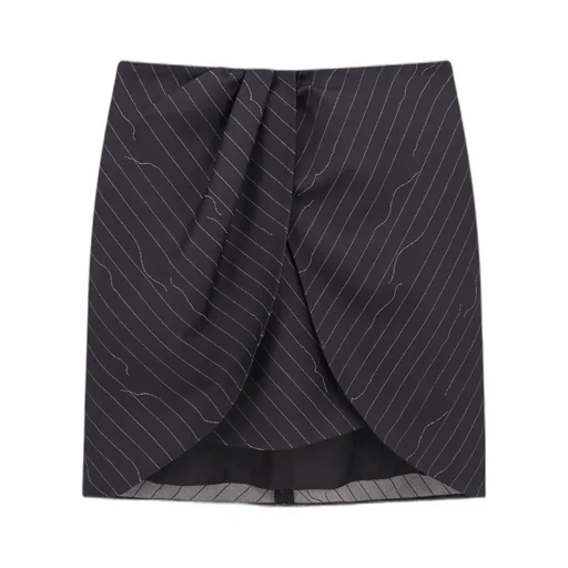 Off-White Pinstriped High-Waisted Mini Skirt