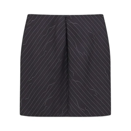 Off-White Pinstriped High-Waisted Mini Skirt