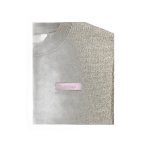 Palm Angels Kids Lurex Logo Patch Open-Back Sweatshirt