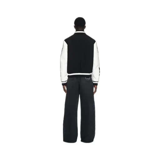 Off-White Lea Buttoned Long-Sleeved Varsity Jacket