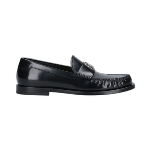 Dolce & Gabbana Logo-Plaque Gathered Detailed Loafers