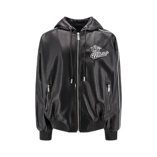 Off-White Logo Patch Zip-Up Jacket