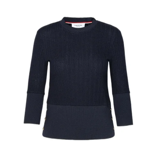 Thom Browne Crewneck Straight Hem Jumper