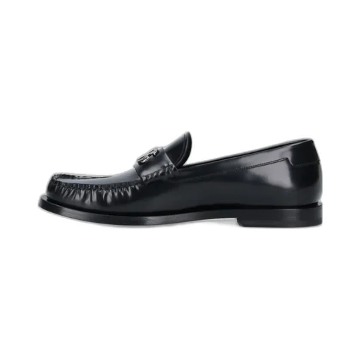 Dolce & Gabbana Logo-Plaque Gathered Detailed Loafers