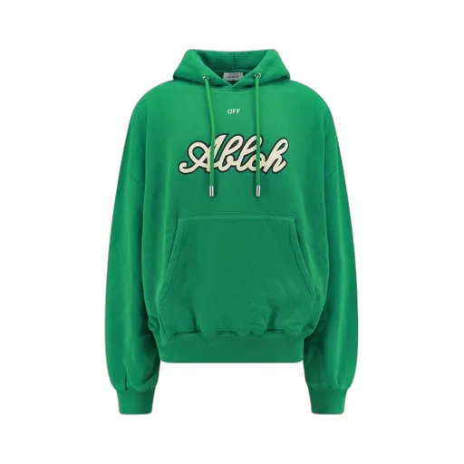 Off-White Logo Printed Drawstring Hoodie