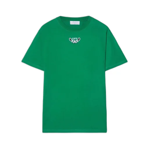 Off White Logo Printed Crewneck T-Shirt
