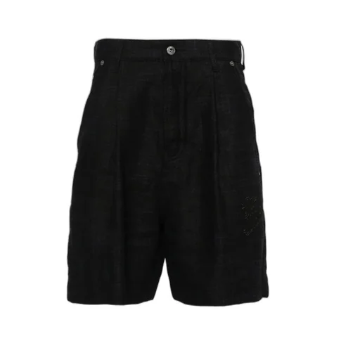 Off-White High-Rise Wide-Leg Shorts