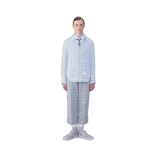 Long-Sleeve Button-Fastening Shirt