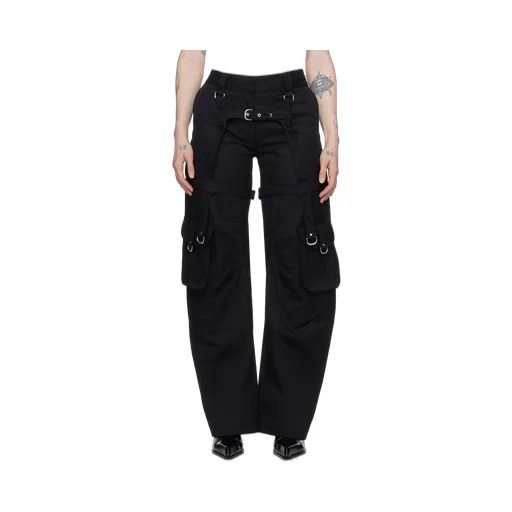 Off-White Buckle Detailed Straight Leg Trousers