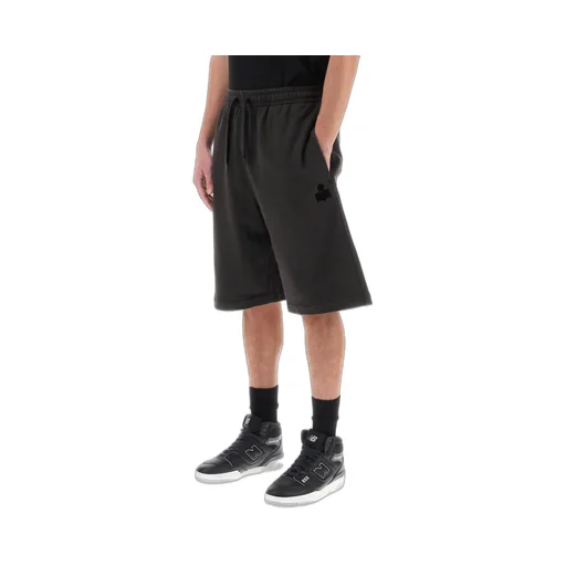 Isabel Marant Mahelo Logo Printed Drawstring Shorts