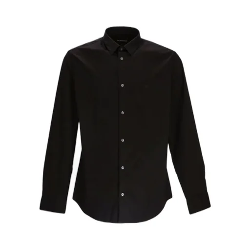 Emporio Armani Logo-Embroidered Buttoned Shirt