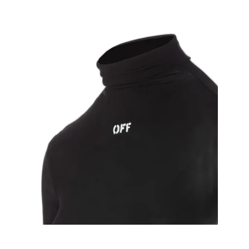 Off-White Logo Printed Turtleneck Top