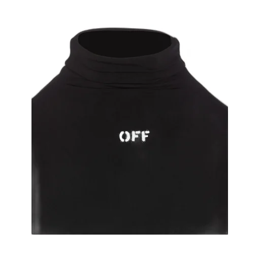 Off-White Logo Printed Turtleneck Top