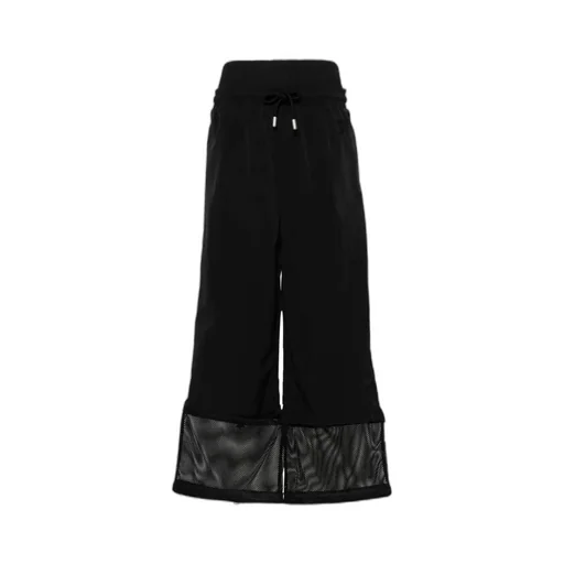 Off-White Drawstring Wide Leg Trousers