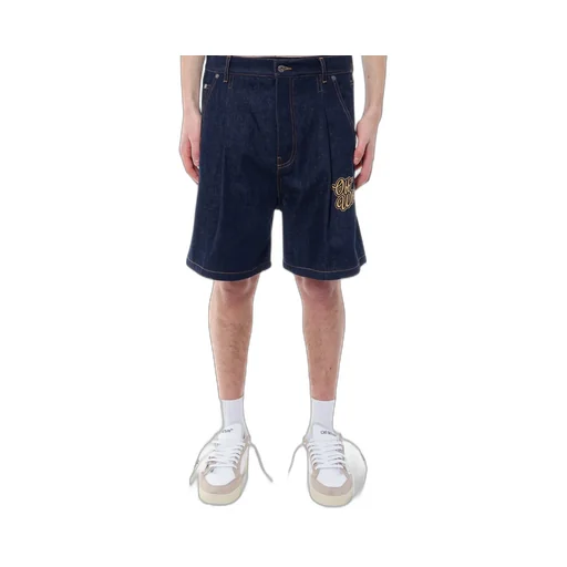Off-White Logo Patch Denim Shorts
