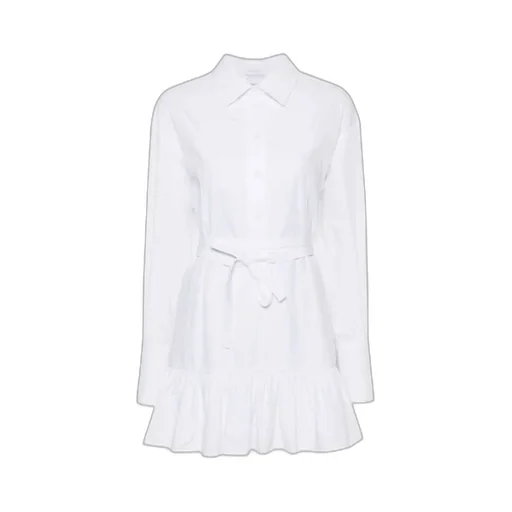 Patou Long-Sleeved Ruffled Mini Shirtdress