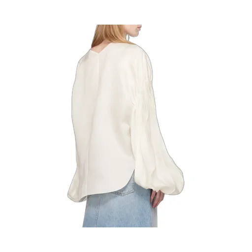 Khaite The Quico Puff-Sleeved Blouse