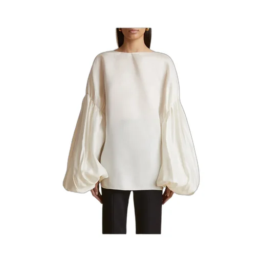 Khaite The Quico Puff-Sleeved Blouse