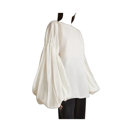 Khaite The Quico Puff-Sleeved Blouse
