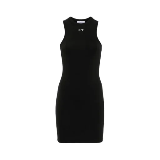 Off-White Sleek Rowing Sleeveless Mini Dress