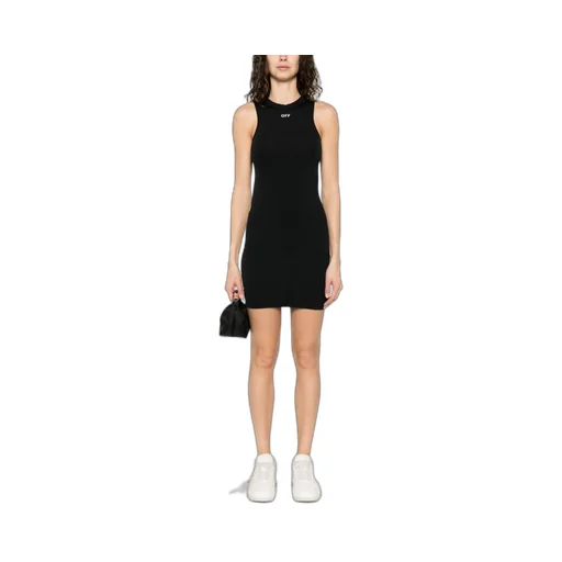 Off-White Sleek Rowing Sleeveless Mini Dress
