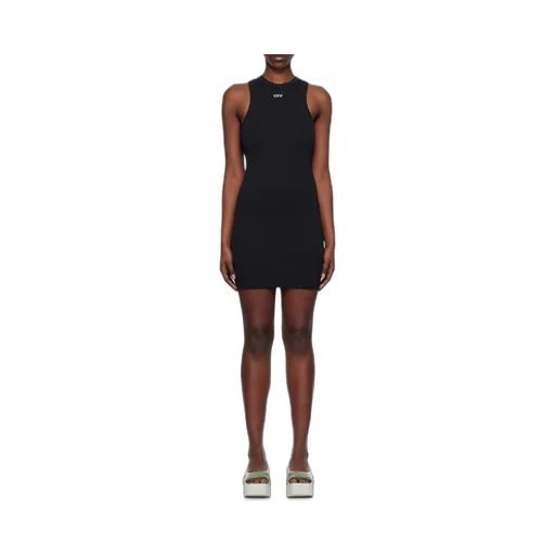 Off-White Sleek Rowing Sleeveless Mini Dress